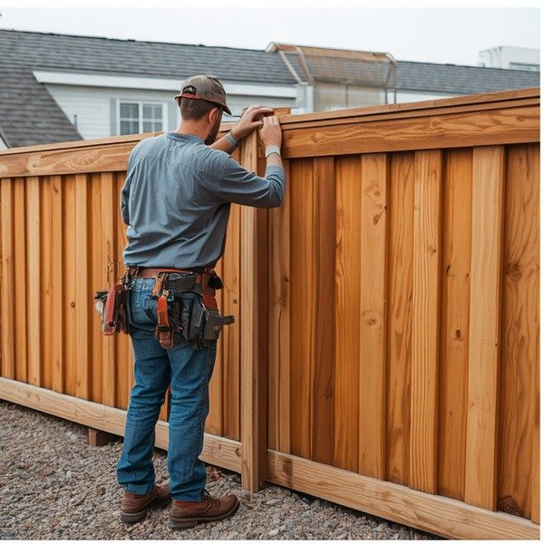 Wood Privacy and Picket Fencing example